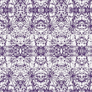 Dill Stars - Purple on White