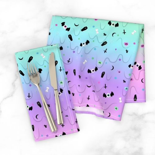 Pastel Goth Melting Ice Cream - Creepy Cute