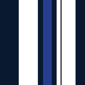 nautical beach stripe wide navy and bright blue blue