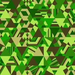 Triangular mosaic in green