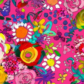 Les Fleurs // Hot Pink ((Large Scale))