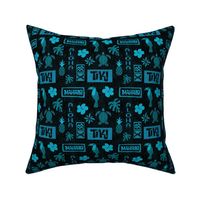 Hawaiian Repeating Pattern Teal