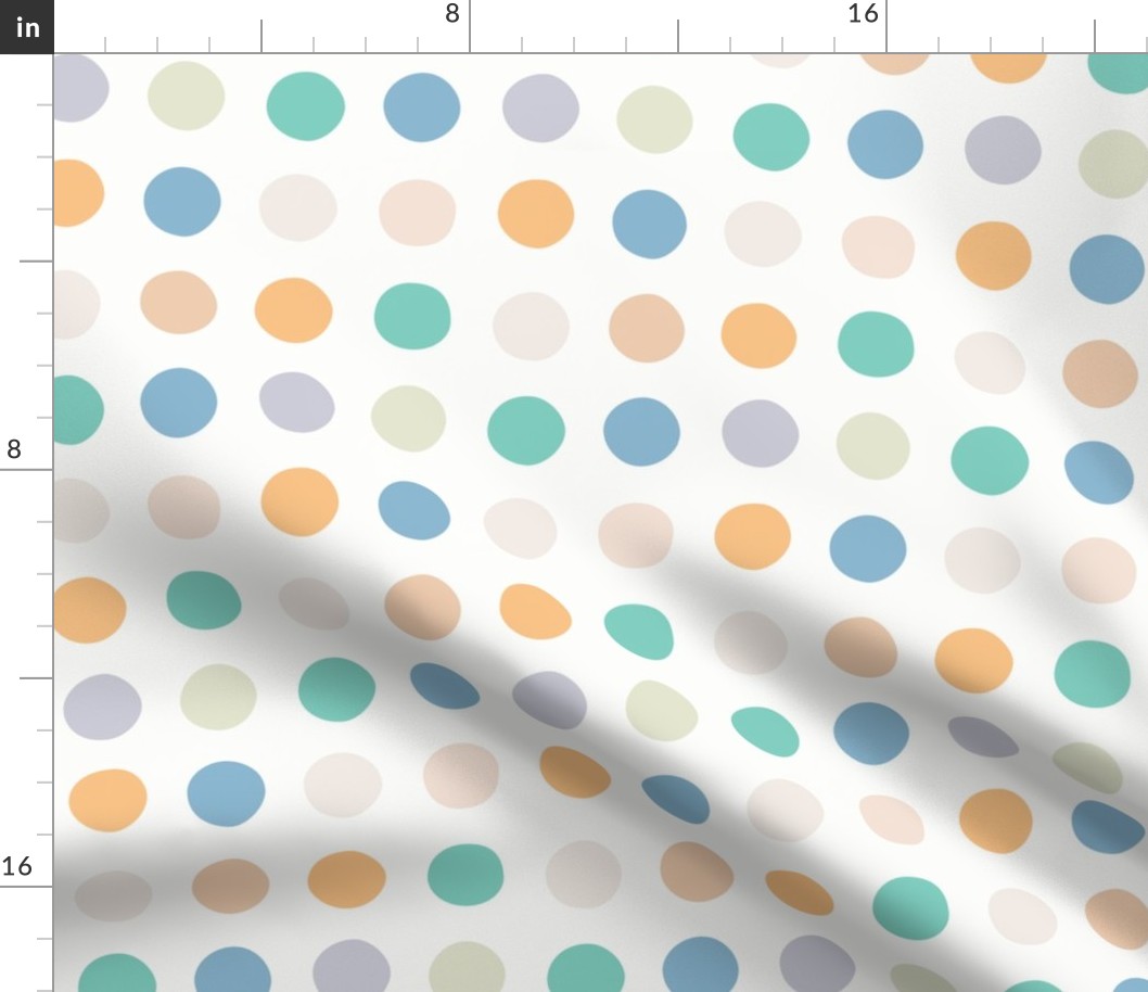 Multicolor spot large scale pastel blue jade by Pippa Shaw