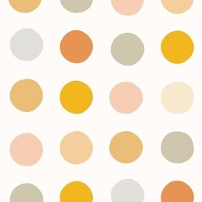 Multicolor spot large scale pastel gold pink by Pippa Shaw