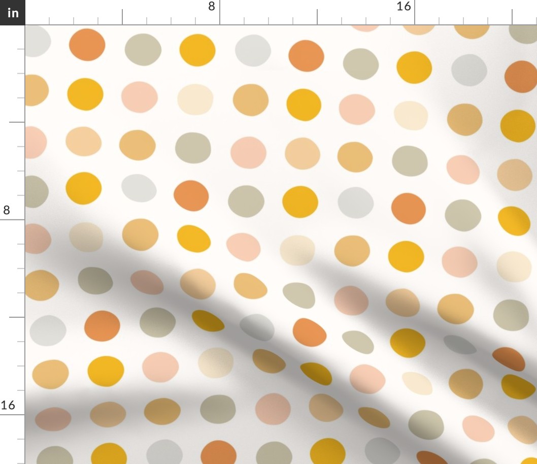 Multicolor spot large scale pastel gold pink by Pippa Shaw