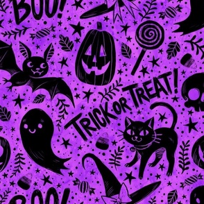 Spooky Cute Halloween Purple