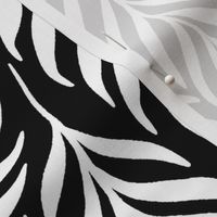 Ferns in White and Black - Extra Large