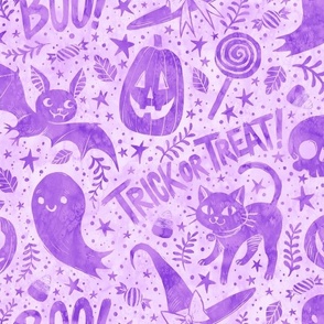 Spooky Cute Halloween Pastel Purple