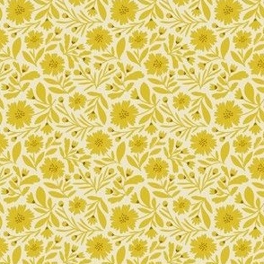 MINI Flower Power retro yellow and creamy white