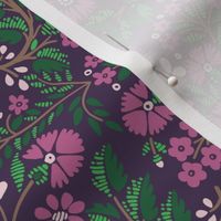 Floral Toile Berry and Plum Coordinate