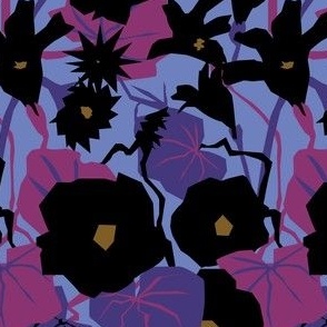 Goth Garden at Midnight Floral