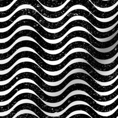 Black and White Op Art Lines (horizontal)