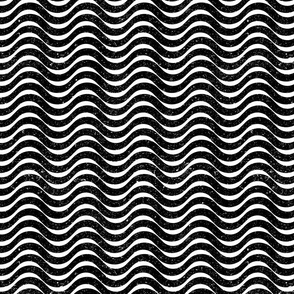 Black and White Op Art Lines (horizontal)