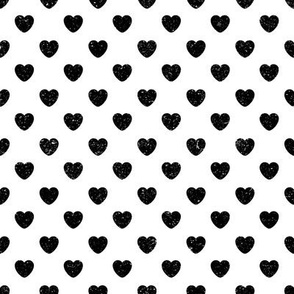 Black and White Hearts