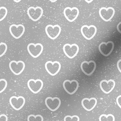 Hearts on Grey