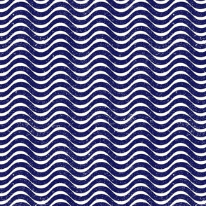Navy and White Op Art Lines (horizontal)