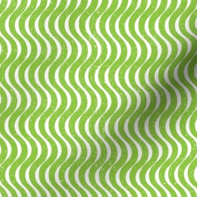 Green and White Op Art Lines 