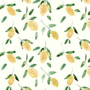lemon sorbet on cream - sunny summer lemons - juicy citrus a125-5