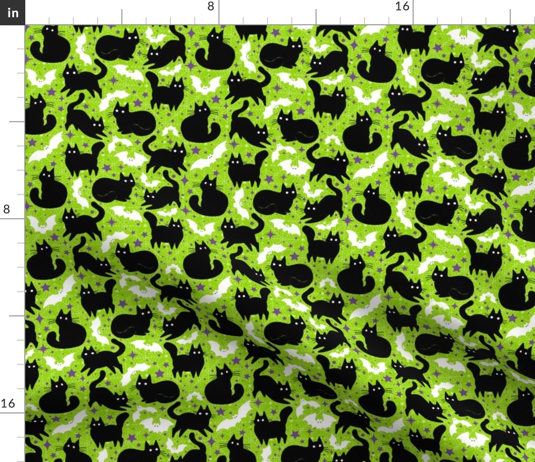 Small Cats and Bats Green