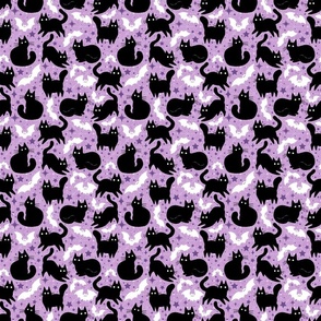 Small Cats and Bats Lavender