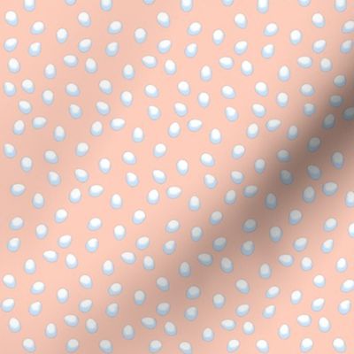 Chicken egg shaped polka dots pink