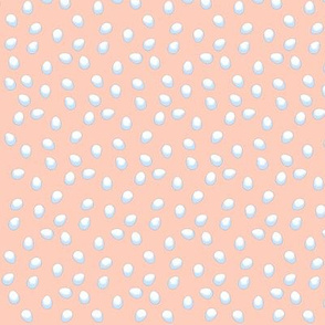 Chicken egg shaped polka dots pink