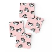 Adorable Chinchillas on Textured Pink by Brittanylane