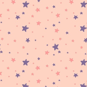 Starry Night in Peachy Pink