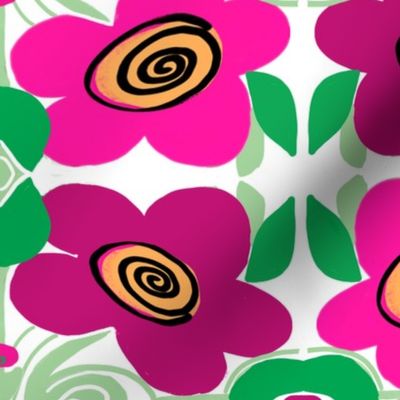 FLORAL DELIGHT - PINK AND ROSE WALLPAPER