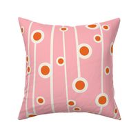 Berry Branch - Polka Dot Geometric - Retro Girl Pink Orange Jumbo Scale