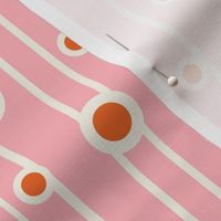 Berry Branch - Polka Dot Geometric - Retro Girl Pink Orange Large Scale