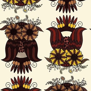 Cute Sunflower Owls for Fall