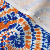 (small scale) orange and blue tie dye - C21