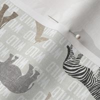 safari animals - neutrals - wild - (90) C21