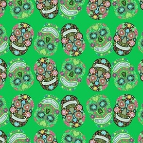 Skulls With Green