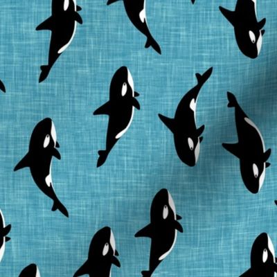 orca - killer whales - blue (90)  C21