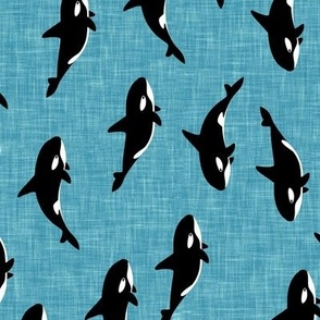 orca - killer whales - blue (90)  C21