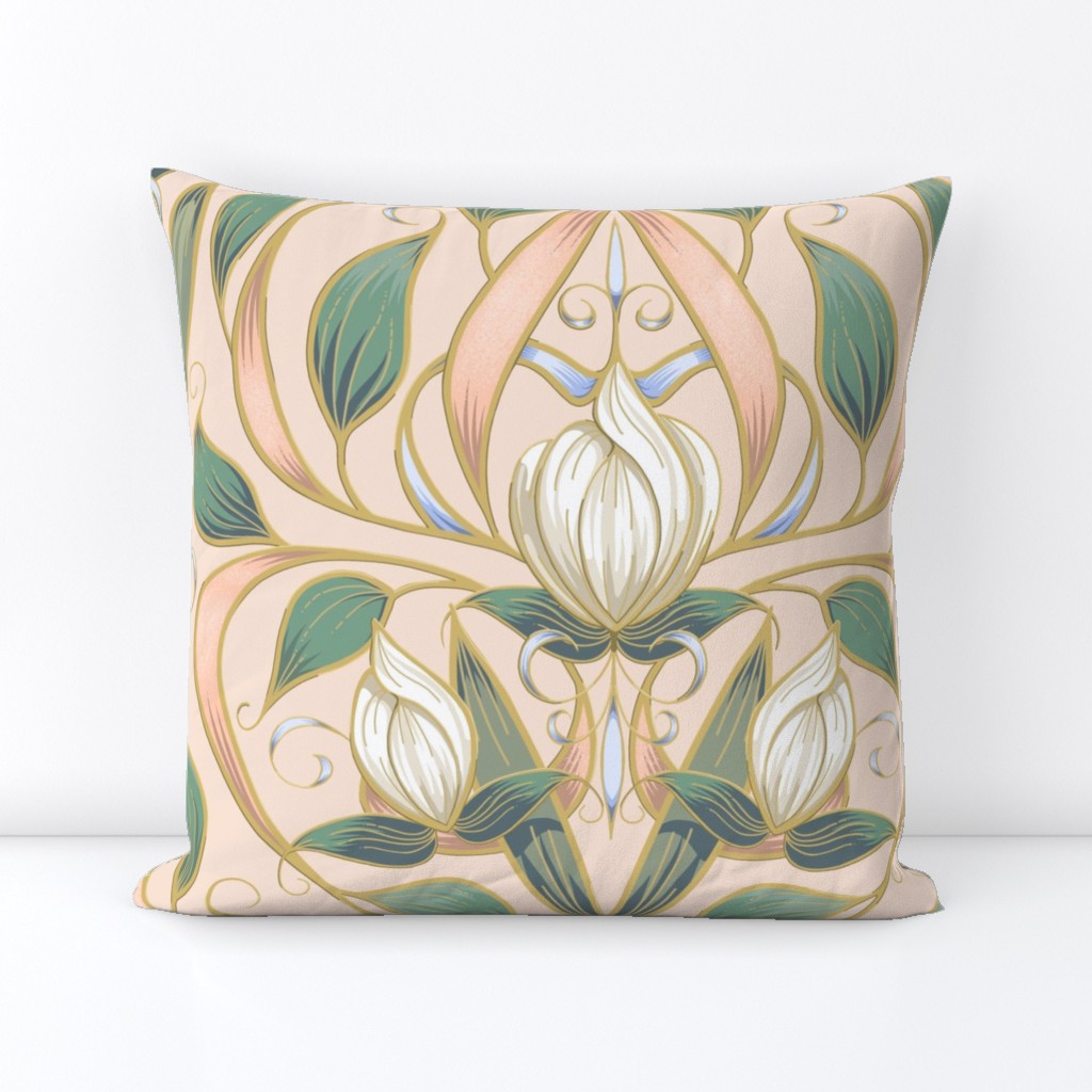 Art Nouveau Serene Blossom | Blush #F8E2D4
