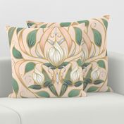 Art Nouveau Serene Blossom | Blush #F8E2D4