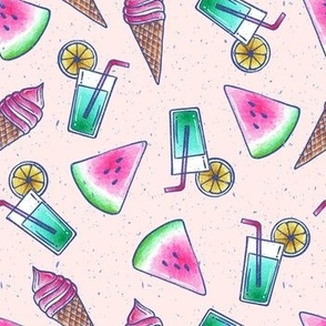 Summer Melon and Ice creams