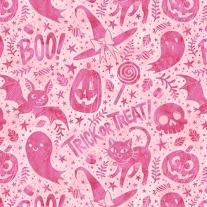  Spooky Cute Halloween Pastel Pink 1/2 Size