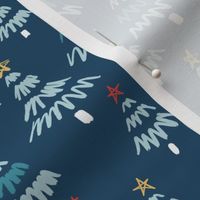 Navy Blue Christmas Trees