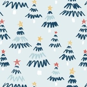 Blue Christmas trees
