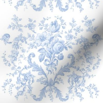 Faded Rococo Roses blueberry petite