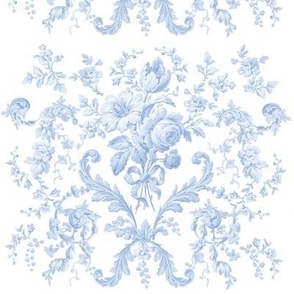 Faded Rococo Roses blueberry petite