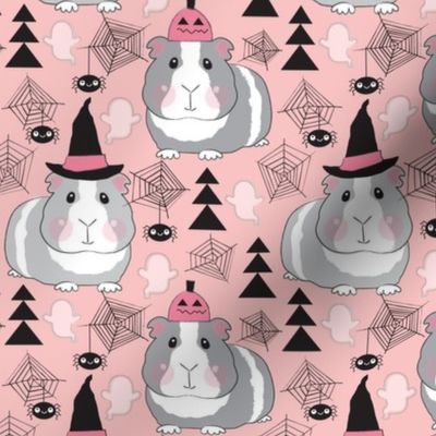 large pink halloween guinea pigs