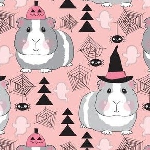 large pink halloween guinea pigs