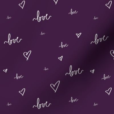 Love & Hearts Purple - Large