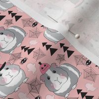 small pink halloween guinea pigs