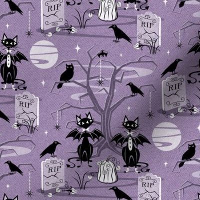 Happy Hell Cat Halloween - Purple